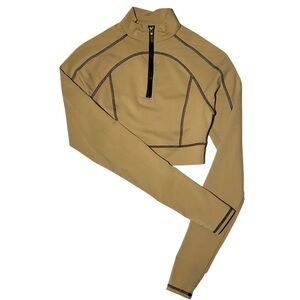 AKIRA Tan Long Sleeve Crop Top